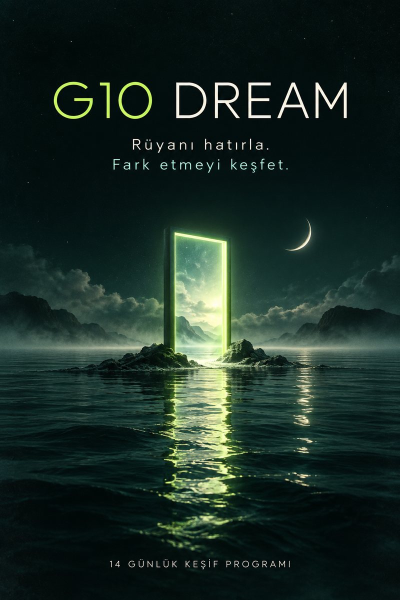 G10 DREAM kapak görseli: karanlık deniz üzerinde ince ışıklı bir eşik